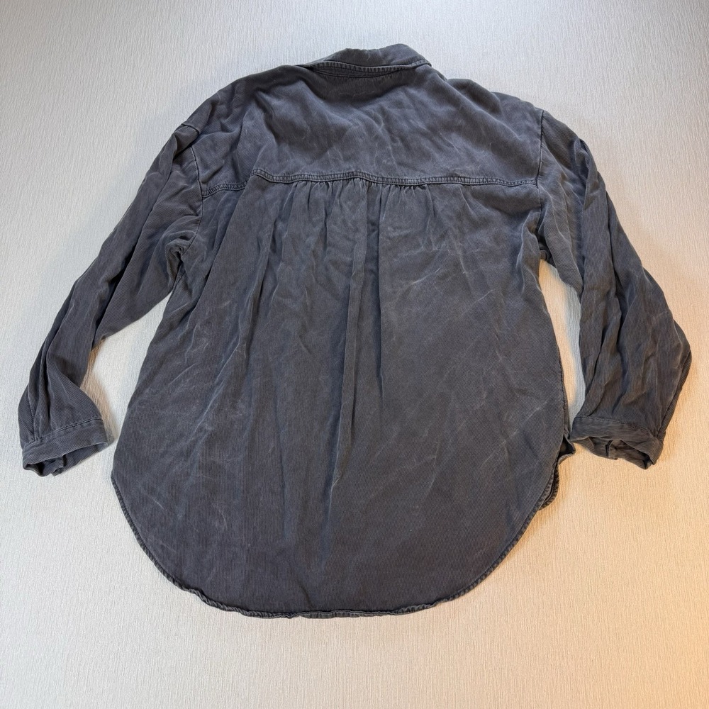 PILCRO ANTHROPOLOGIE The Bo Boyfriend‎ Buttondown Shirt in Gray Size XL - Picture 8 of 9